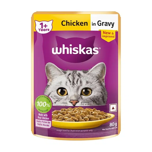 Whiskas Pouch Adult Chicken 80G