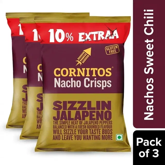 Cornitos Nachos Sweet Chili 65 g - Pack of 3