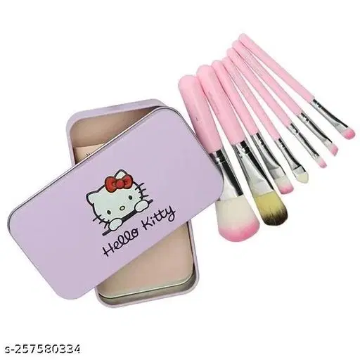 Makeup Mini Brush Set with Box (set of 7pcs) Pink