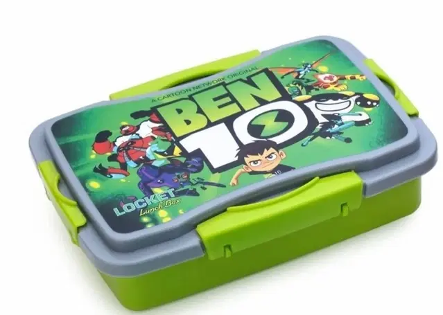 Parikshit Ben-10 Lunch box for kids & school., Green