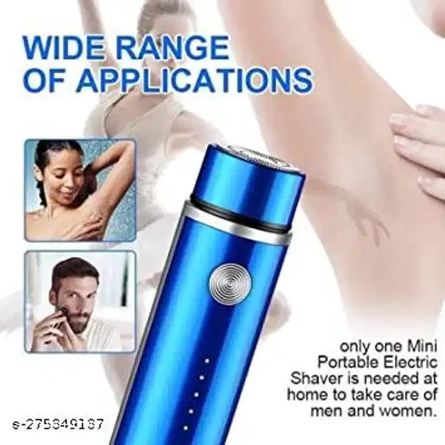 Mini Portable Electric Shaver for Men & Women, Blue