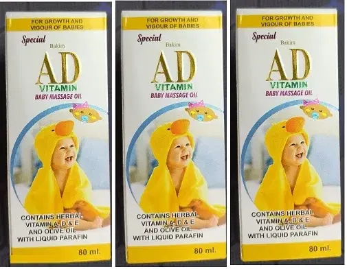 AD Baby Massage Oil, 80 ml, Pack of 3