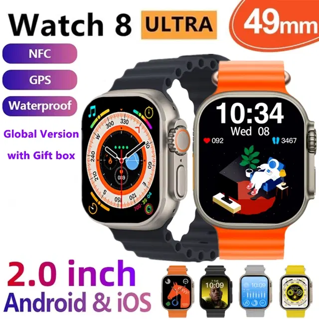 Silicone Strap S8 Ultra Smart Watch, Assorted, Pack of 1