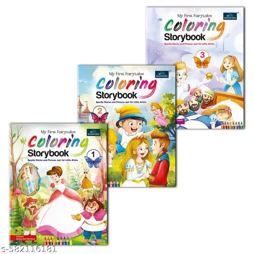 My First Fairytales Coloring Storybooks - Set of 3 - (Parts 1, 2 & 3)