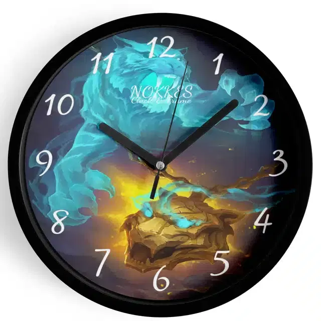 Plastic Printed Wall Clock, Multicolor, 7 Inches