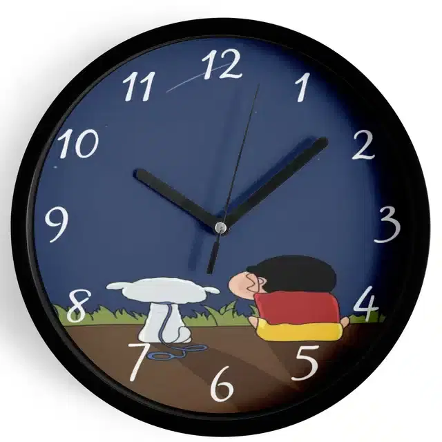 Shinchan Analog Wall Clock, Multicolor, 7 Inches