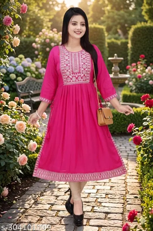 Nayra Kurti for Women (Pink, S)