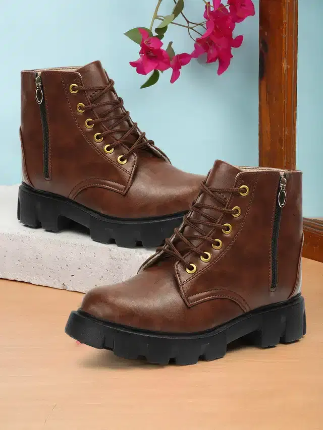 Boots for Women & Girls (Brown, 4)