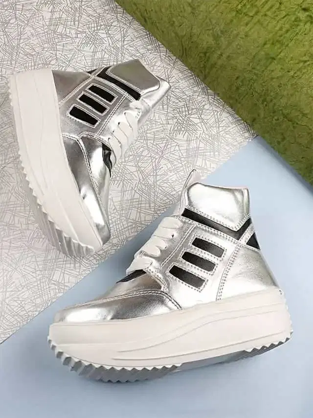 Shoetopia Stylish Smart Casual Boots For Women (Silver, 3) (Sh-20)