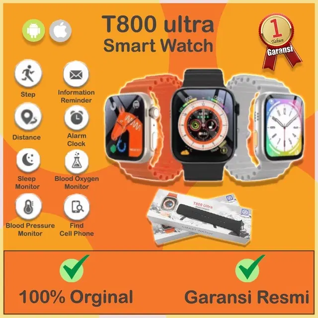 Silicone Strap S8 Ultra Smart Watch, Orange