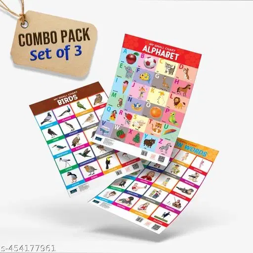 My Small Chart Alphabet, Birds & Action Words (Set of 3) | Early ...
