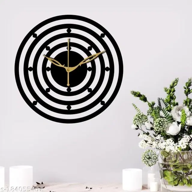 Wooden Wall Clock, Black