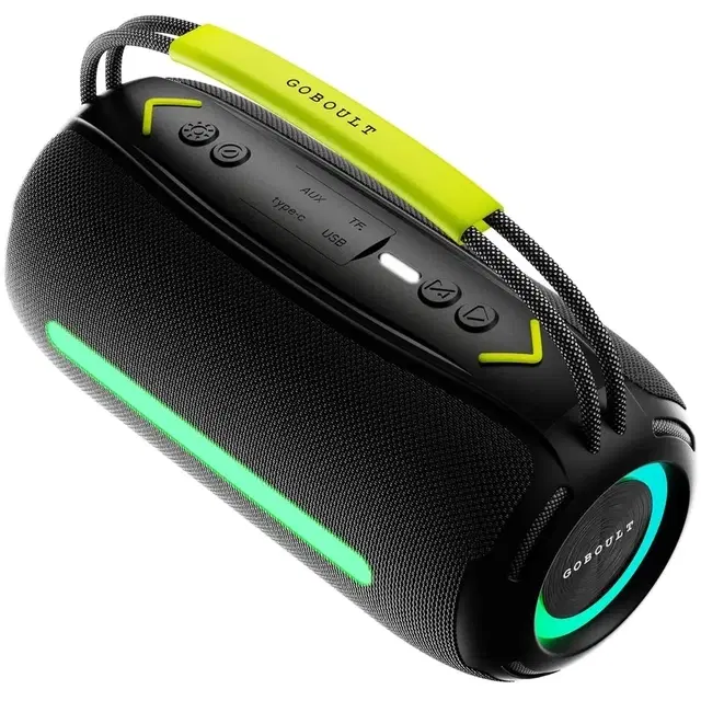 Goboult Groove Q20 Bluetooth Speaker With 20 Watt BoomX Audio, Up To 8 Hrs Playtime, Type-C Charging, Tf Card/USB & Bluetooth 5.4 Compatible, Made In India Portable Speaker (Jet Black)