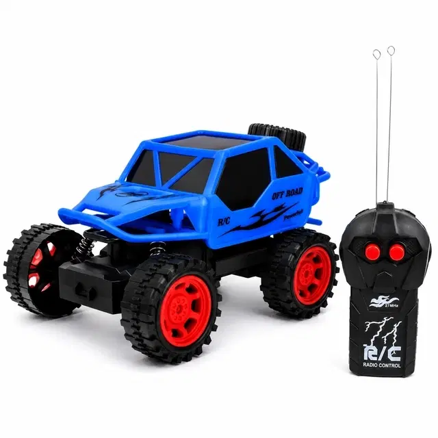 Remote Control Monster Truck with 3D Lights, Off-Road Rock Crawler [Assorted Color]