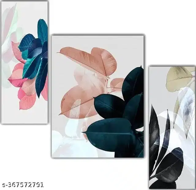 MDF Wooden UV Coated Digital Painitings, Multicolor, 12x18 inches, Pack of 3