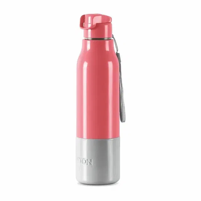 Milton Water Bottle Steel Marble 900 PU Insulated, Inner Stainless Steel Water Bottle, 630 ml, Leak Proof, BPA Free, Ideal for Home, Office, Gym, Travelling, Pink