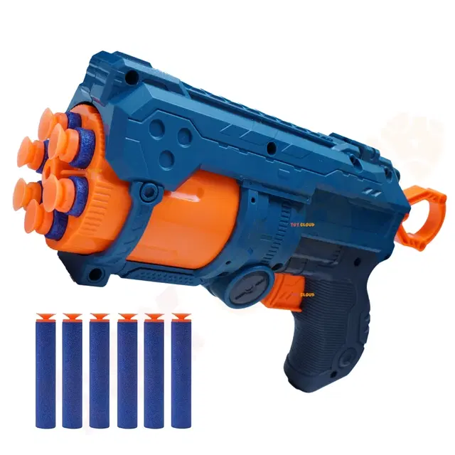 Toy Cloud Attacker 6-Dart Rotating Blaster Toy Gun