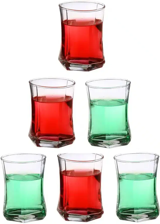 Liquor cum Cocktail Glasses, Transparent, 280 ml, Pack of 6