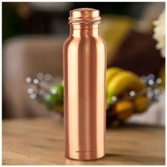Copper Water Bottle, Gold, 1000 ml