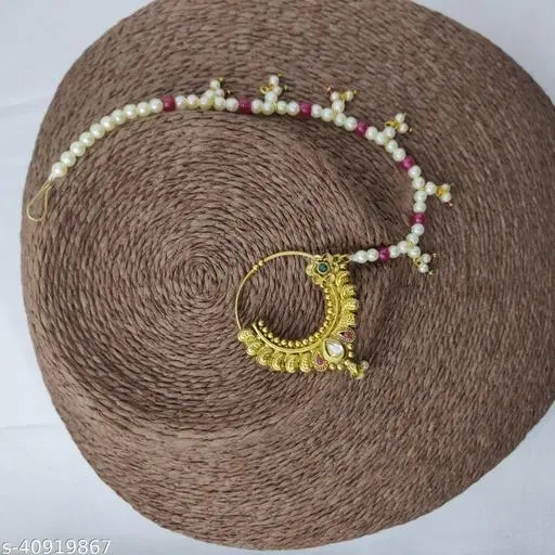 Designer Nosepins for Women (Multicolor, Free Size)