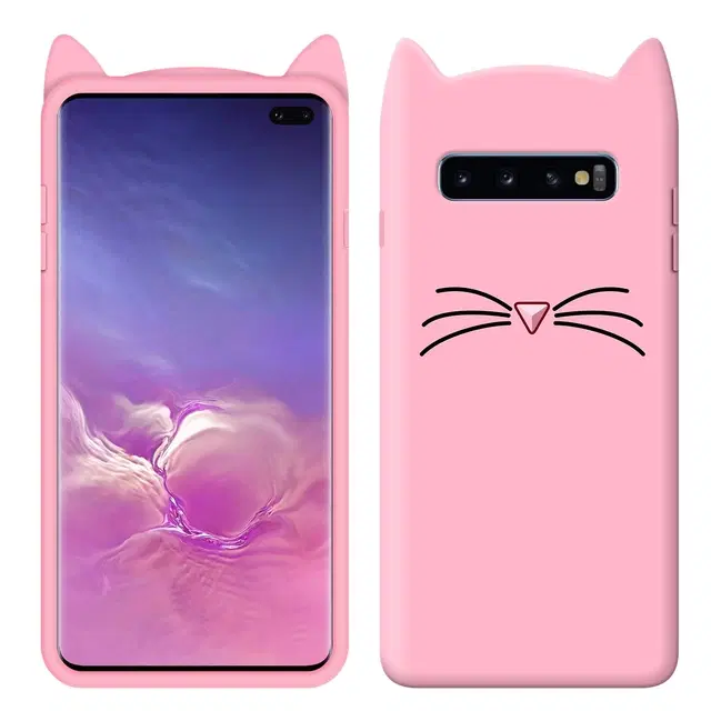 Rubber Mobile Back Cover for Samsung Galaxy S10 Plus (Pink)