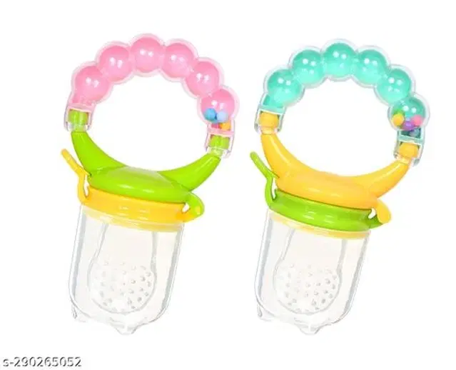 Silicone Fruit Nibbler for Baby, Multicolor, Pack of 2