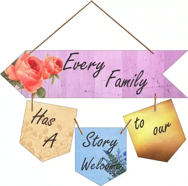 Wooden Wall Hangers for Office and Living Room, Multicolor