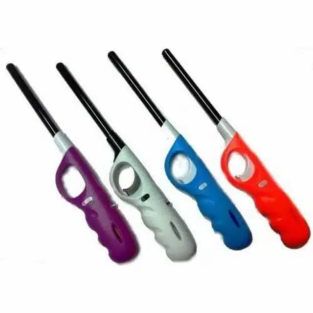 Stainless Steel Refillable Gas Lighter, Multicolor, Pack of 4