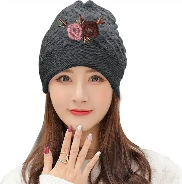 Beanie Cap for Women (Grey)