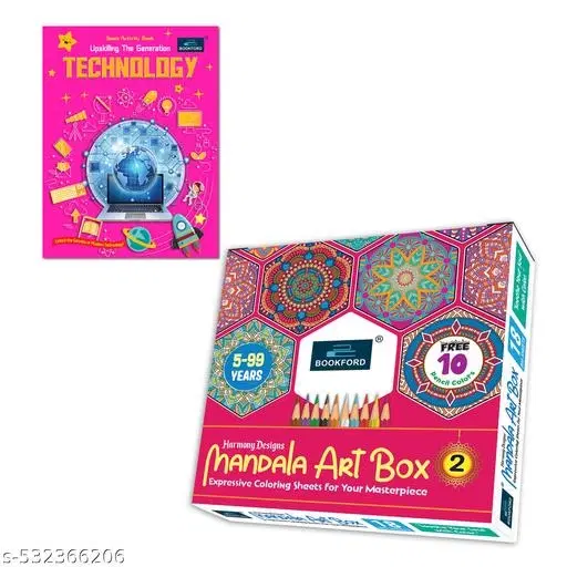 Harmony Mandala Boxx Part 2 + STEM Activity Book: Technology – Learn about technology while kids enjoy fun, creative activities that promote focus, problem-solving, and artistic expression.