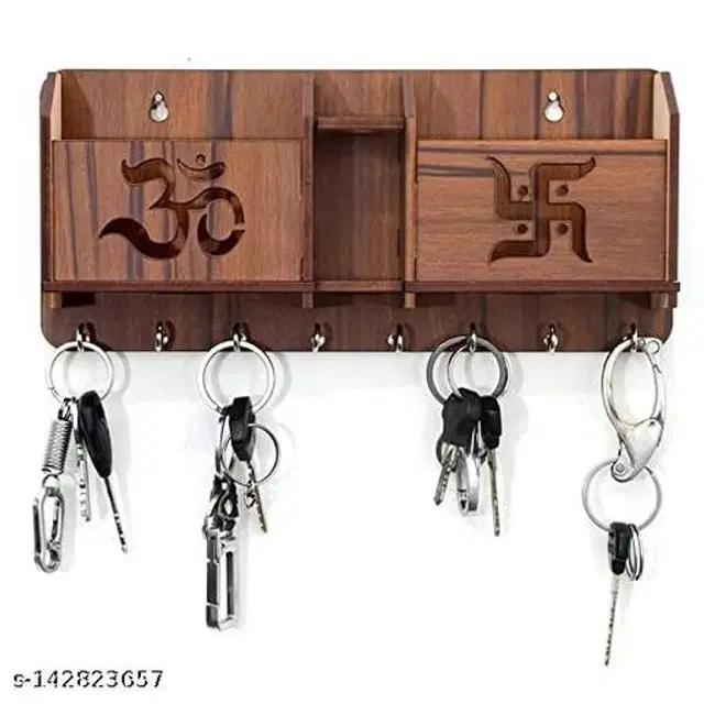 Wooden Key Holder, Brown
