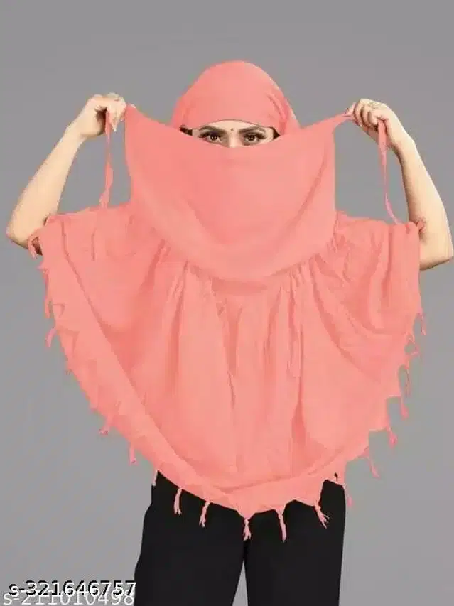 Rayon Scarf for Women (Pink, Free Size)