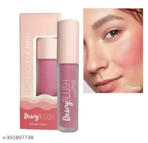 Face Makeup Tint Liquid Blusher Waterproof & Smudgeproof Dewy Finish  (Shade-5)
