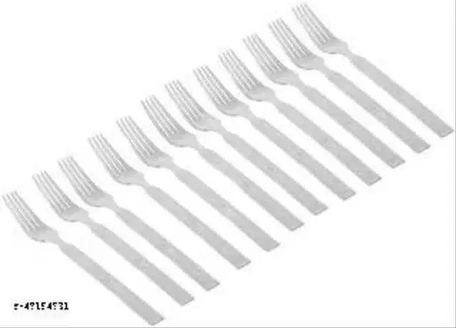 Steel Fork Set, Silver, Pack of 12