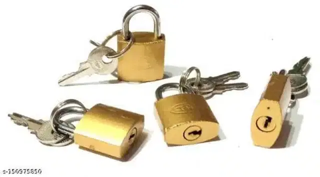 Luggage Locks, Gold, Pack of 4