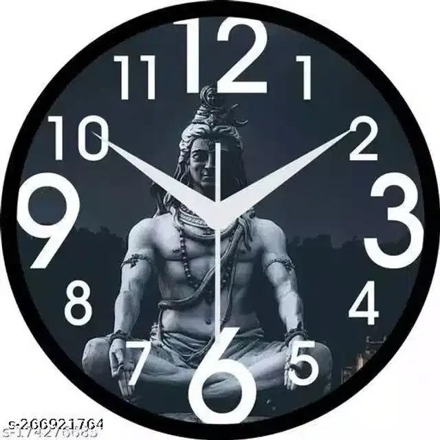 Designer Plastic Wall Clock, Multicolor, 10x10 inches