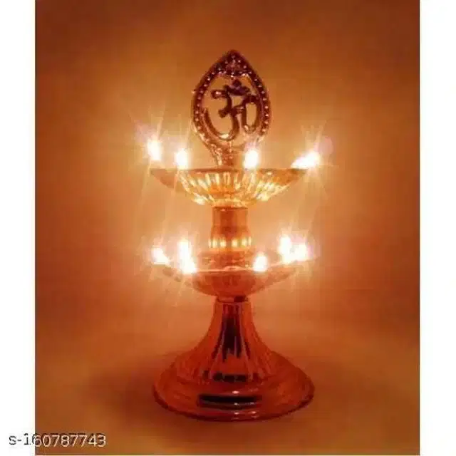 Plastic Electric Pooja Diya, Gold
