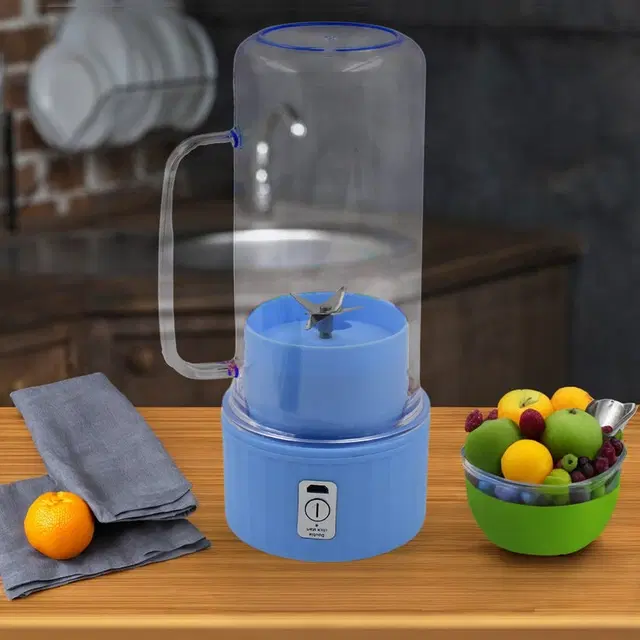 Portable Electric Juicer with Handle & Straw 500ml, Assorted_10101