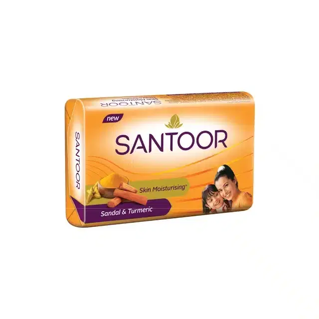 Santoor Sandal & Turmeric Soap 4X75 g (Pack of 4)