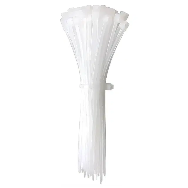 White Cable tie - Width 3.2mm x Length 200 mm(Pack of 100 pcs )