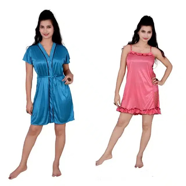 Babydoll for Women, Pack of 2 (Multicolor, Free Size)