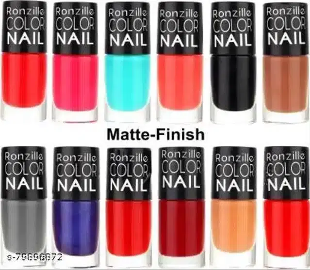 Ronzille Exclusive Nail Polish, Multicolor, 5.5 ml, Pack of 12
