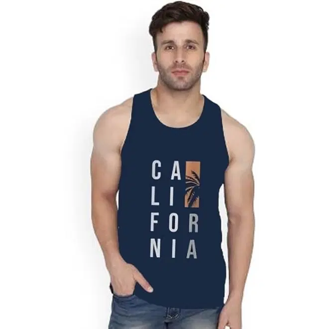 Poly Blend T-shirts for Men, Navy Blue (M)