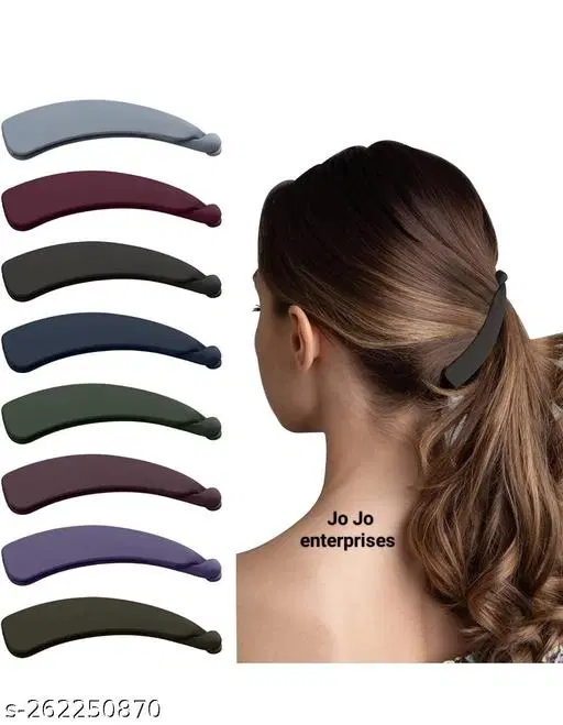 ABS Plastic Hair Clips for Women, Pack of 12 (Multicolor)