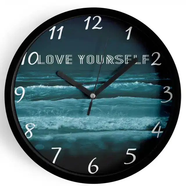 HD Printed Plastic Wall Clock, Multicolor, 10x10 Inches