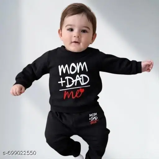 Cotton Blend Printed Clothing Set for Boys, Black, Pack Of 1 (3-4 Years)