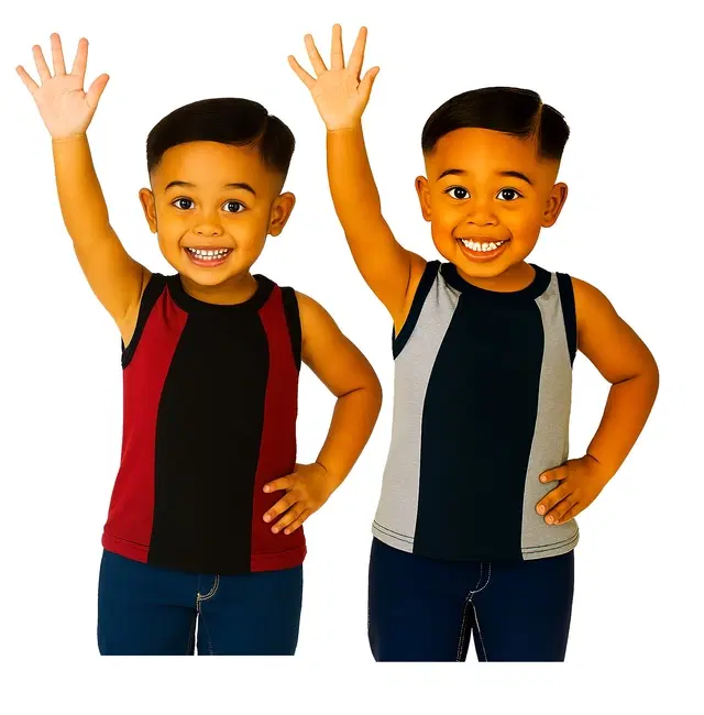 Cotton Solid Innerwear for Boys, Multicolour, Pack of 2 (7-8 Years)