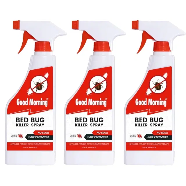 Good Morning Bed Bug Killer Spray 400 ml | Bed Bug Control For Home &amp; Commercial Use | Pack Of 3