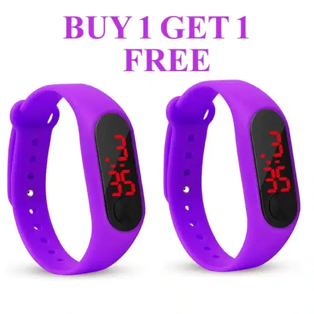 M2 Band Watch for Kids, Pack of 2 (Purple)