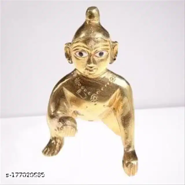 Brass Laddu Gopal Idol, Gold